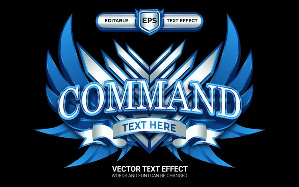 stock vector Command Badge with Editable Text Effect