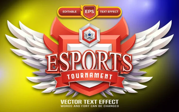 Esports Spiel Logo Mit Editierbarem Text Effet — Stockvektor