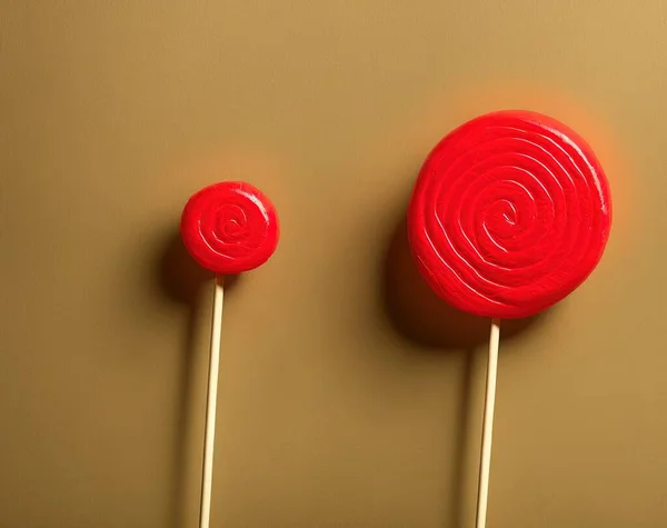 lollipop on a stick on a white background