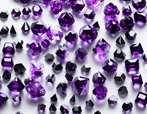 purple and pink diamonds on a white background
