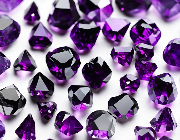 purple and pink diamonds on a white background