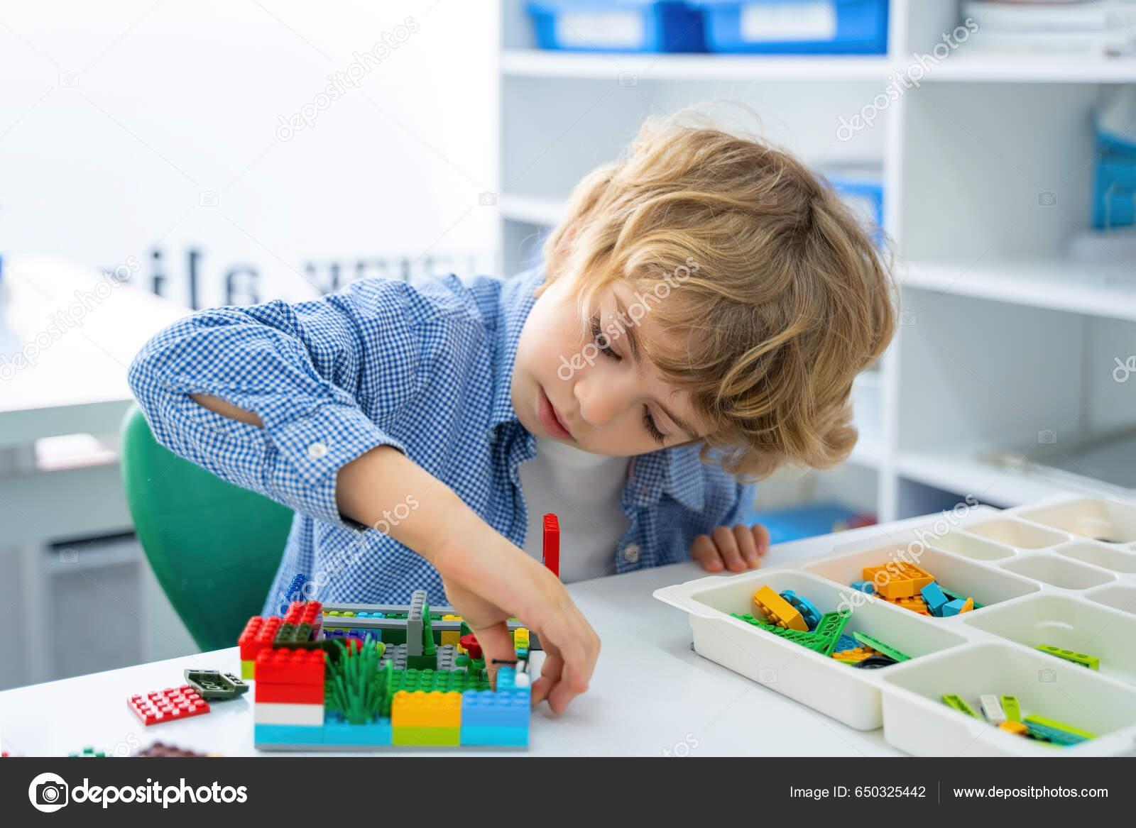 Robotics Programming Class Children Construct Code Robot Stem Education ...