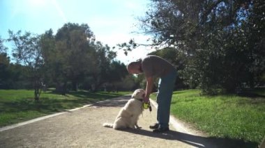 Adam yaz boyunca köpeğiyle dışarıda halka açık bir parkta tasma takmış geziyor. Sahibi tasmasını çıkarır ve evcil hayvanıyla ilgilenir. Evcil hayvanların akıl sağlığı,
