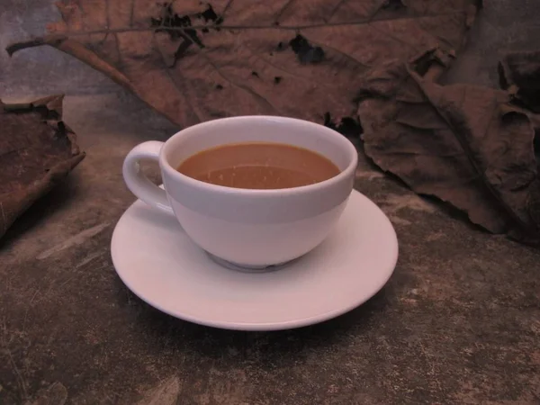 Filiżanka Kawy Latte Art — Zdjęcie stockowe