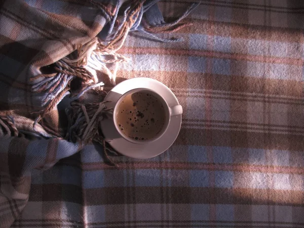 Kop Warme Koffie Ochtend — Stockfoto