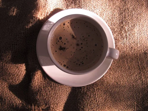Tasse Heißen Kaffee Morgen — Stockfoto