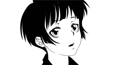 Psikopat geçiş siyah beyaz çizim