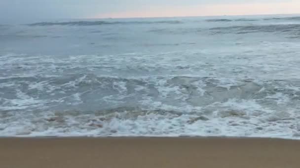 Studené Bouřkové Vlny Mraky Nad Severním Mořem Velká Vlna Oceánu — Stock video