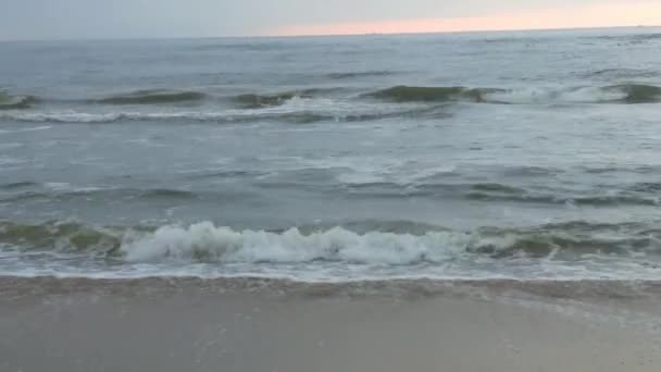 Ondes Orageuses Froides Nuages Dessus Mer Nord Grande Vague Océan — Video