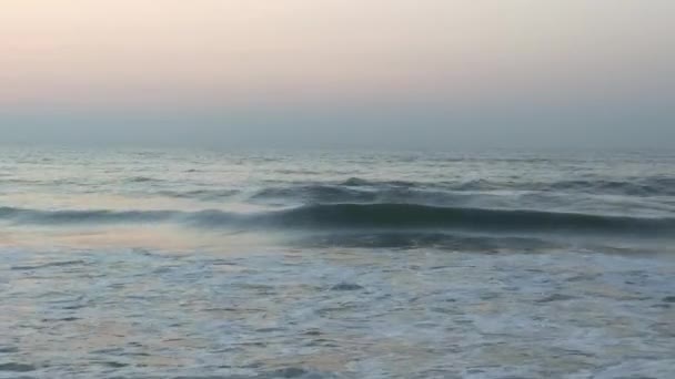 Studené Bouřkové Vlny Mraky Nad Severním Mořem Velká Vlna Oceánu — Stock video