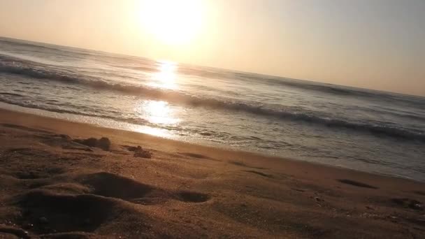 Blízká Písečná Pláž Panoramatická Plážová Krajina Inspirujte Tropický Plážový Horizont — Stock video