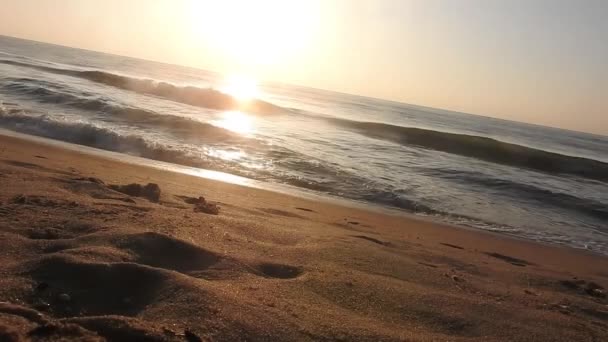 Closeup Sea Sand Beach Panoramic Beach Landscape Inspire Tropical Beach — Stock Video