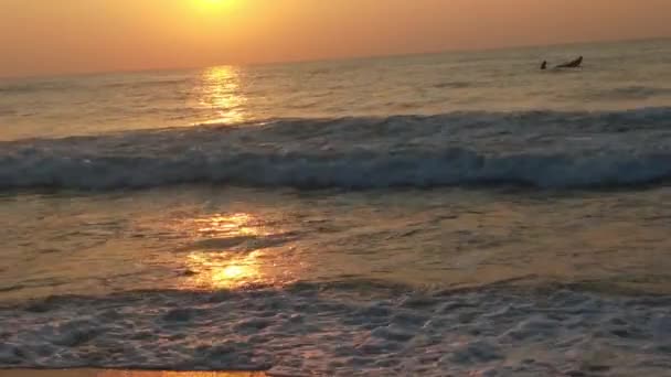 Fala Morska Ruch Pętli Fali Fale Morza Piękne Plaże Szczegółowe — Wideo stockowe