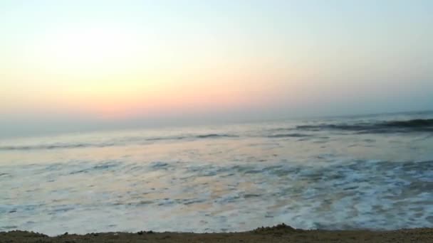 Крупный Морской Песчаный Пляж Пляжный Пейзаж Вдохновляют Пляж Мыс Спокойствие — стоковое видео