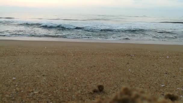 Blízká Písečná Pláž Panoramatická Plážová Krajina Inspirujte Tropický Plážový Horizont — Stock video