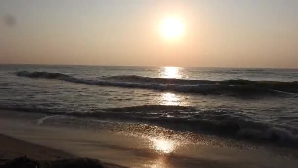 Balıkçı Tekneleri Eve Dönüyor Hindistan Odisha Kentindeki Puri Plajında Güneş — Stok video