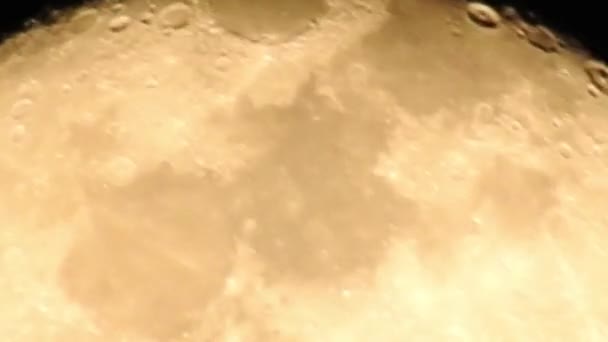 보름달 Full Moon 지구에서 보이는 것처럼 완전히 발생하는 달이다 크레이터가 — 비디오