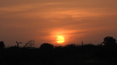 Gölde gün batımında insanların, ağaçların ve teknelerin silueti gün batımında bir arabanın üzerinde dans eden çocukların güzel silueti altın gökyüzü ve siluetli ağaçlar. Çocukların gölgesi parkta birlikte duruyor. Gün batımı gökyüzü ve ağaçlar manzarası.