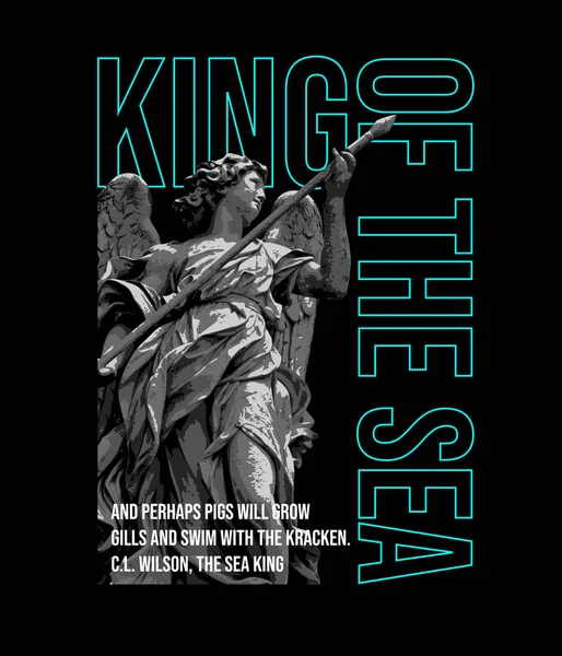 king streetwear vektör çizimi tasarımı