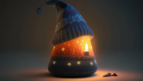 Cute Knitted wizard hat.