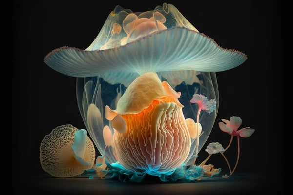 tropicalpunk molten transparency delicate molten matter jellyfish
