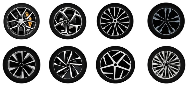 Realistic Vector Manual Tracing Wheels Chrome Steel — Stock Vector