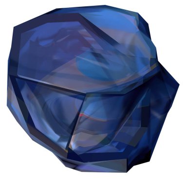 blue glassy rocky transparent geometry abstract, dramatic, passionate, luxurious and exclusive isolated 3D rendering graphic design elemental background material. High quality 3d illustration