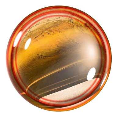 Gold Reflection on glass as seen from below Abstract, dramatic, passionate, luxurious and exclusive isolated 3D rendering graphic design elemental background material. High quality 3d illustration