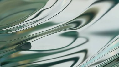 Green metallic organic river flow with wave-like pattern Abstract, dramatic, passionate, luxurious and exclusive 3D rendering graphic design elemental background material. High quality 3d illustration