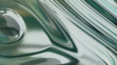 Green color with metallic organic wave pattern Abstract, dramatic, passionate, luxurious and exclusive 3D rendering graphic design elemental background material. High quality 3d illustration