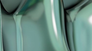 Green metal organic beautiful Bezier curves continuous abstract dramatic modern luxurious luxury upscale 3D rendering graphic design elemental background material. High quality 3d illustration