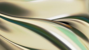 green and gold liquid flowing modern artistic metal abstract dramatic modern luxurious luxury luxury 3D rendering graphic design element background material. High quality 3d illustration