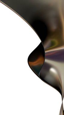 Dark gold isolated metal organic frame abstract dramatic modern luxurious luxury upscale 3D rendering graphic design element background material High quality 3d illustration