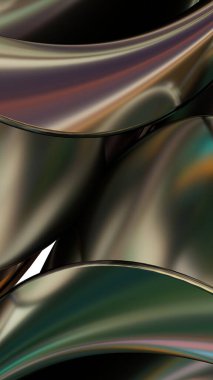 Dark gold overlapping metal plates Abstract, dramatic, modern, luxurious and exclusive 3D rendering graphic design element background material. High quality 3d illustration