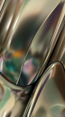 Dark gold organic metal distortion Abstract, dramatic, modern, luxurious and exclusive 3D rendering graphic design element background material High quality 3d illustration