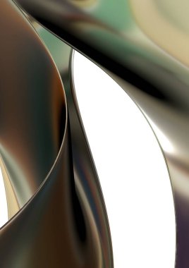 Dark gold bending metal plate Abstract, dramatic, modern, luxurious and exclusive 3D rendering graphic design element background material. High quality 3d illustration.