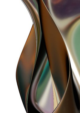 Dark gold thin pointed wide metal plate Abstract, dramatic, modern, luxurious and exclusive 3D rendering graphic design element background material. High quality 3d illustration.