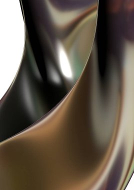 Dark gold contemporary art thin metal plates overlapping Abstract, dramatic, modern, luxurious and exclusive 3D rendering graphic design element background material. High quality 3d illustration.