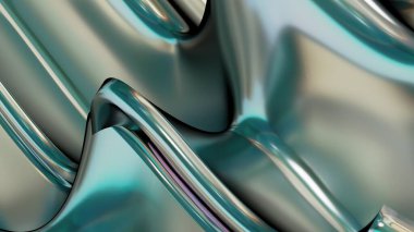 cyber pink Metal Plate with Beautiful Bezier Abstract, dramatic, modern, luxurious and exclusive 3D rendering graphic design element background material. High quality 3d illustration