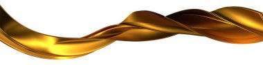 Golden tornado fabric-like soft metal Abstract, dramatic, modern, luxurious and exclusive 3D rendering graphic design elements backgrounds material High quality 3d illustration.