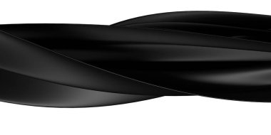 Black flowing twisted metal isolated abstract dramatic modern luxury 3D rendering graphic design elements backgrounds High quality 3d illustration.