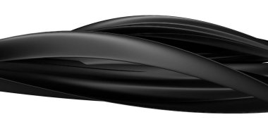 black isolated organic dynamic curving metal abstract dramatic modern luxury 3D rendering graphic design elements backgrounds High quality 3d illustration.