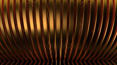 Gold and Black donut metal ring The side of the metal ring side enlarged, dramatic, modern, high -quality 3D Rendering graphic design element material High quality 3d illustration.