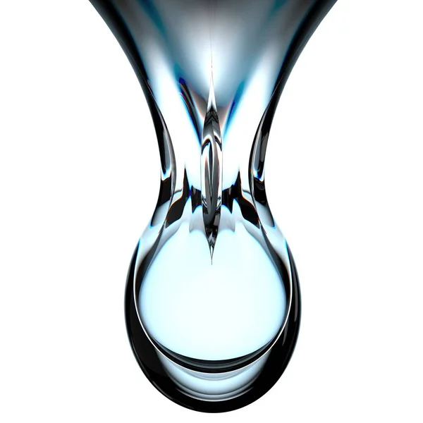 Прозрачная Капля Воды Преломление Капающая Вода Пресная Чистая Вода Графический — стоковое фото
