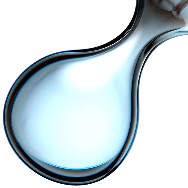 透明傾斜水滴滴下水新鮮できれいな水グラフィックデザイン要素材料高品質の3Dイラスト — ストック写真