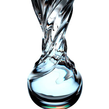 şeffaf kozmetik serin su damlası temiz su damlatıyor grafik tasarım elementi yüksek kaliteli 3D illüstrasyon.