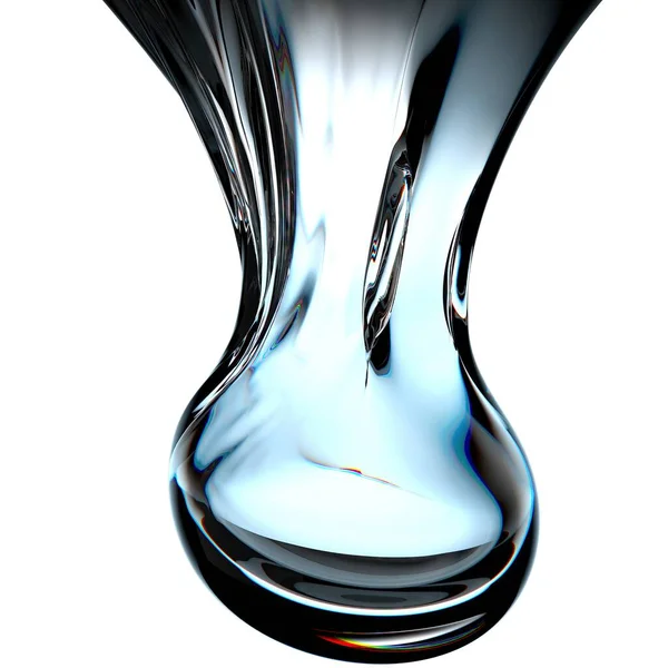 透明水の流れツイスト水滴滴下水新鮮できれいな水グラフィックデザイン要素材料高品質の3Dイラスト — ストック写真