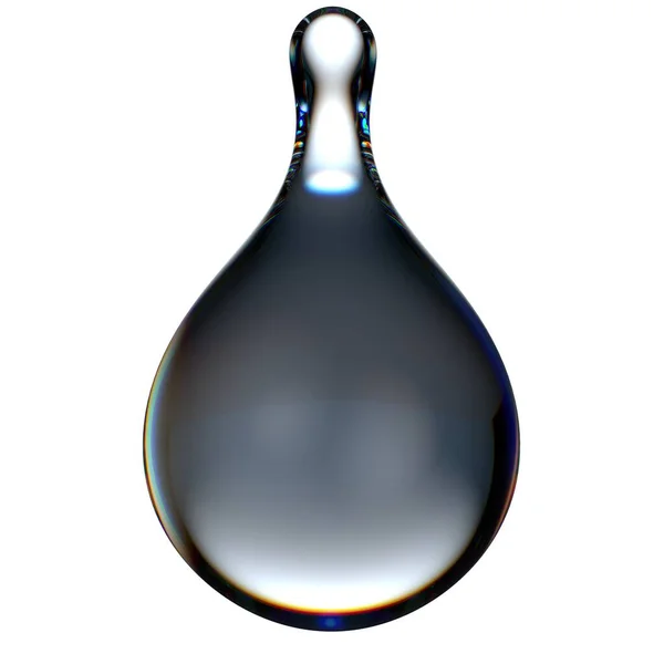 透明水滴から上昇する小さなスプラッシュ滴下水新鮮できれいな水グラフィックデザイン要素材料高品質の3Dイラスト — ストック写真