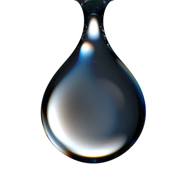 Gotas Água Sala Escura Transparente Gotejamento Água Doce Limpa Material — Fotografia de Stock