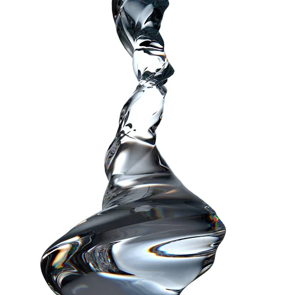 透明ツイストゼリー水滴滴下水新鮮できれいな水グラフィックデザイン要素材料高品質の3Dイラスト — ストック写真